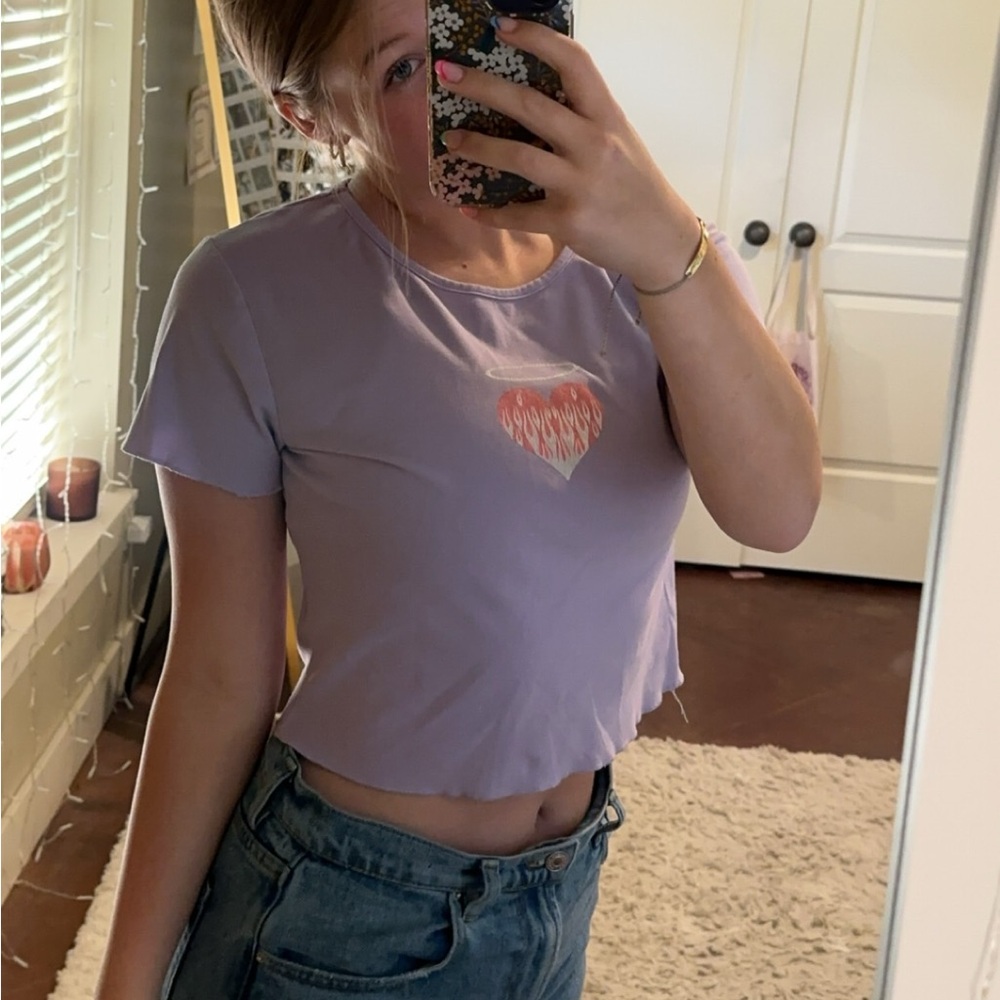 Romwe Cropped T-Shirt